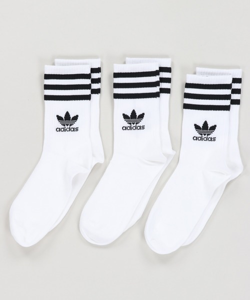 adidas(アディダス)の「【adidas/アディダス】ミッドカットクルーソックス/3足組(ソックス/靴下・レディース・ホワイト/カラフル/ブラック・S)」の18枚目の写真