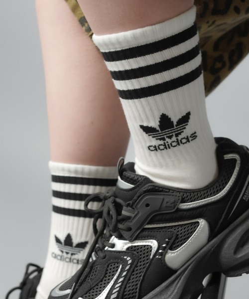 adidas(アディダス)の「【adidas/アディダス】ミッドカットクルーソックス/3足組(ソックス/靴下・レディース・ホワイト/カラフル/ブラック・S)」の13枚目の写真