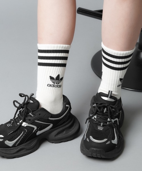 adidas(アディダス)の「【adidas/アディダス】ミッドカットクルーソックス/3足組(ソックス/靴下・レディース・ホワイト/カラフル/ブラック・S)」の15枚目の写真