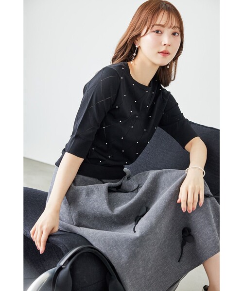 TOCCA（トッカ）の「SPRINGTIME KNIT ニットプルオーバー（ニット/セーター・レディース・ピンク系/ブラック系/ライトグリーン系・MEDIUM/SMALL）」の2枚目の写真