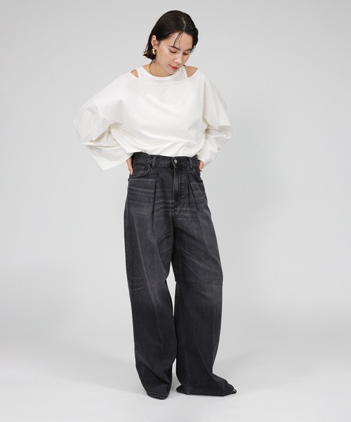 BABYLONE（バビロン）の「【HAIKURE】CANDYデニム BLK（デニムパンツ・レディース・ブラック・26/25/24）」の5枚目の写真