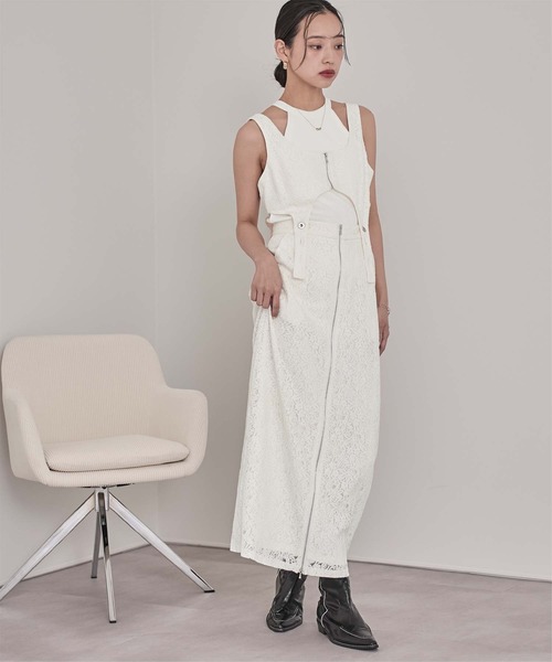 miette（ミエット）の「レースビスチェワンピース（ワンピース・レディース・ブラック/アイボリー・FREE）」の2枚目の写真