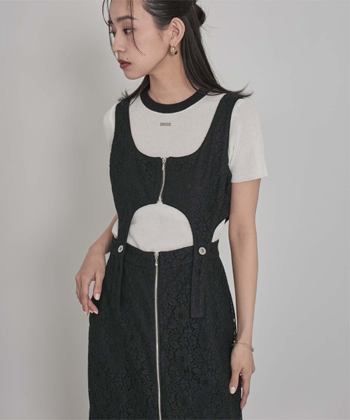 miette（ミエット）の「レースビスチェワンピース（ワンピース・レディース・ブラック/アイボリー・FREE）」の17枚目の写真