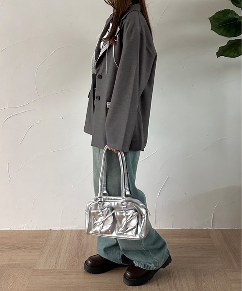 kutir(クティール)の「【セットアップ着用可能】アソートリボンレーステーラードジャケット(テーラードジャケット・レディース・ブラック/グレー/ネイビー/チャコールグレー・FREE)」の11枚目の写真