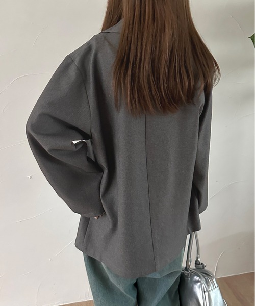 kutir(クティール)の「【セットアップ着用可能】アソートリボンレーステーラードジャケット(テーラードジャケット・レディース・ブラック/グレー/ネイビー/チャコールグレー・FREE)」の9枚目の写真