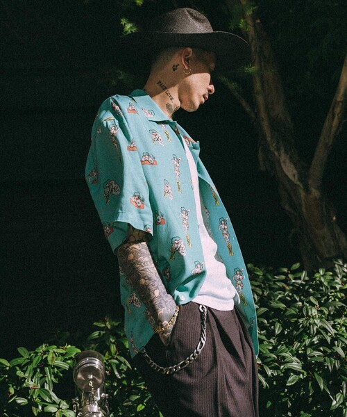 Subciety(サブサエティ)の「Aloha shirt(シャツ/ブラウス・メンズ・ブラック/ピンク/グリーン・X-LARGE/LARGE/MEDIUM/SMALL)」の10枚目の写真