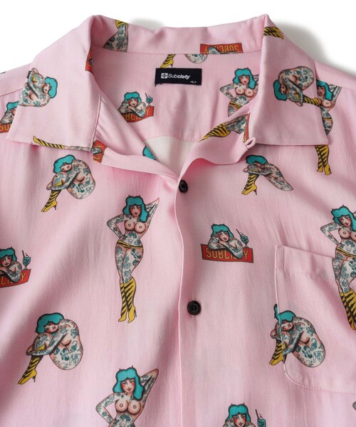 Subciety(サブサエティ)の「Aloha shirt(シャツ/ブラウス・メンズ・ブラック/ピンク/グリーン・X-LARGE/LARGE/MEDIUM/SMALL)」の16枚目の写真