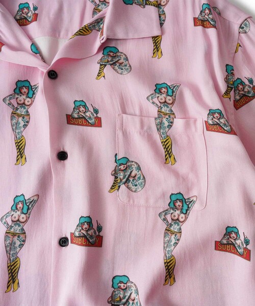Subciety(サブサエティ)の「Aloha shirt(シャツ/ブラウス・メンズ・ブラック/ピンク/グリーン・X-LARGE/LARGE/MEDIUM/SMALL)」の17枚目の写真