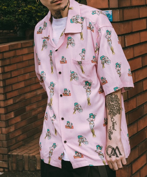 Subciety(サブサエティ)の「Aloha shirt(シャツ/ブラウス・メンズ・ブラック/ピンク/グリーン・X-LARGE/LARGE/MEDIUM/SMALL)」の14枚目の写真