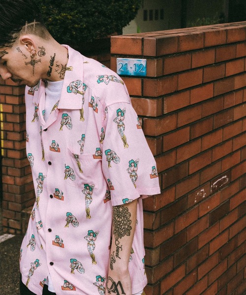 Subciety(サブサエティ)の「Aloha shirt(シャツ/ブラウス・メンズ・ブラック/ピンク/グリーン・X-LARGE/LARGE/MEDIUM/SMALL)」の7枚目の写真