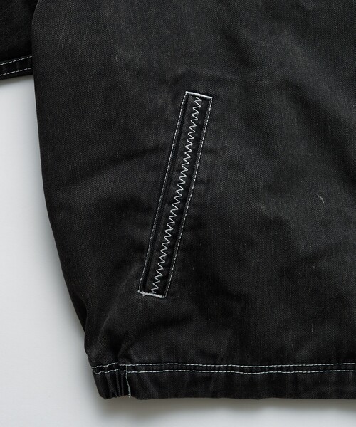 FREAK'S STORE(フリークスストア)の「NAUTICA JEANS CO./ノーティカジーンズ NJFADED GIZASTITCH TC SHORT JCTW/デニム ブルゾン(ブルゾン・レディース・サックスブルー/ブラック・フリ-)」の8枚目の写真
