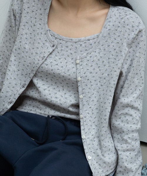3.3 Field Trip (3.3フィールドトリップ)の「3.3 Field Trip/ラベルカーディガンSET(カーディガン/ボレロ・レディース・グレー/アイボリー・FREE)」の22枚目の写真