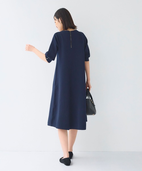 CROSS FUNCTION(クロスファンクション)の「《洗える》サマ美え Aラインニットワンピース【CF/クロスファンクション】(ワンピース・レディース・チャコールグレー/ネイビー・L/M/LL)」の11枚目の写真