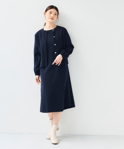 CROSS FUNCTION(クロスファンクション)の「《洗える》サマ美え Aラインニットワンピース【CF/クロスファンクション】(ワンピース・レディース・チャコールグレー/ネイビー・L/M/LL)」の19枚目の写真