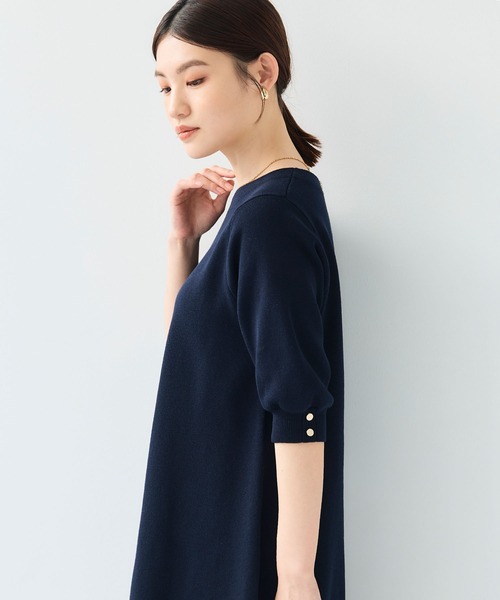 CROSS FUNCTION(クロスファンクション)の「《洗える》サマ美え Aラインニットワンピース【CF/クロスファンクション】(ワンピース・レディース・チャコールグレー/ネイビー・L/M/LL)」の18枚目の写真