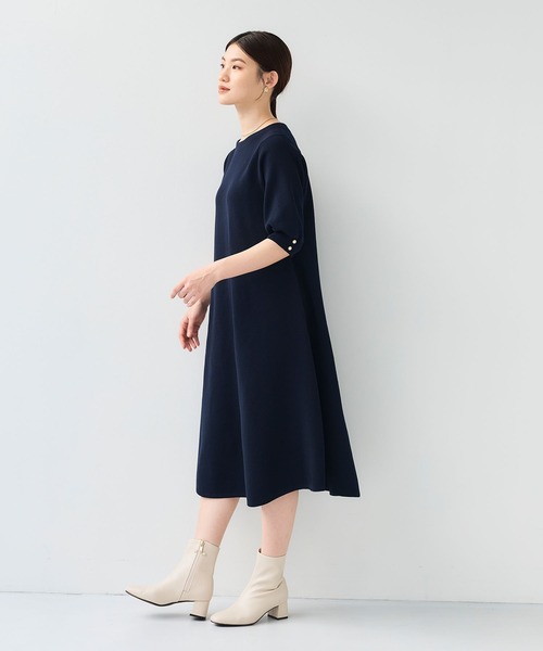CROSS FUNCTION(クロスファンクション)の「《洗える》サマ美え Aラインニットワンピース【CF/クロスファンクション】(ワンピース・レディース・チャコールグレー/ネイビー・L/M/LL)」の16枚目の写真