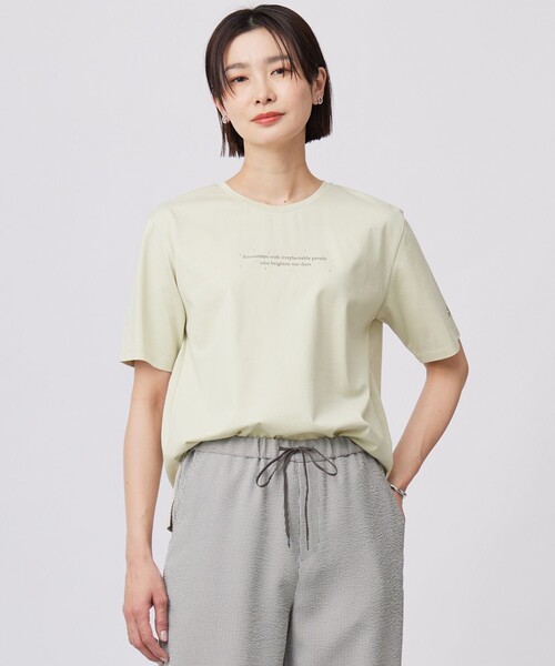 J.PRESS(ジェイプレス)の「【洗える】ロゴTEE カットソー(Tシャツ/カットソー・レディース・ネイビー系/ライトグリーン系/ホワイト系/ライトグレー系・T15/T13)」の3枚目の写真