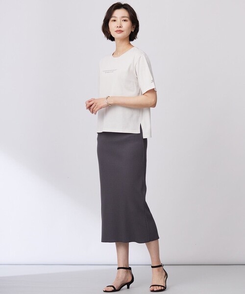 J.PRESS(ジェイプレス)の「【洗える】ロゴTEE カットソー(Tシャツ/カットソー・レディース・ネイビー系/ライトグリーン系/ホワイト系/ライトグレー系・T15/T13)」の11枚目の写真