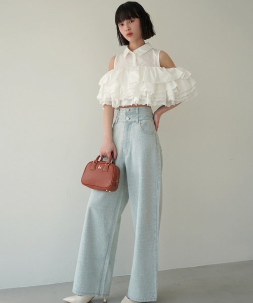 eimy istoire drop patternデニムパンツ