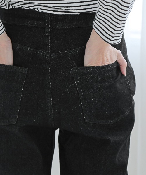 LUXSTYLE(ラグスタイル)の「ストレッチ センタープレス フレア デニム パンツ(デニムパンツ・レディース・ブルー/インディゴブルー/ブルー系その他・S/M/L)」の5枚目の写真