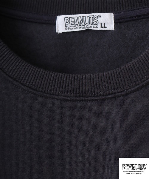 PEANUTS(ピーナッツ)の「PEANUTS裏起毛ポケット付きトレーナー(スウェット・メンズ・ライトカーキ/チャコール/オートミール/ラベンダー/オフホワイト/ブラック・M/L/LL)」の16枚目の写真