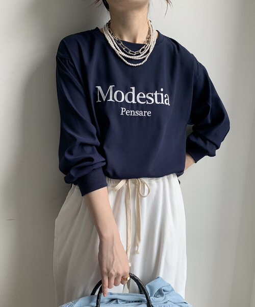 セール】刺繍ロゴジョーゼットTEE（シャツ/ブラウス）｜DouDou
