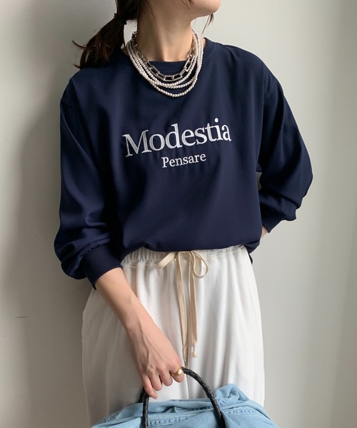セール】刺繍ロゴジョーゼットTEE（シャツ/ブラウス）｜DouDou