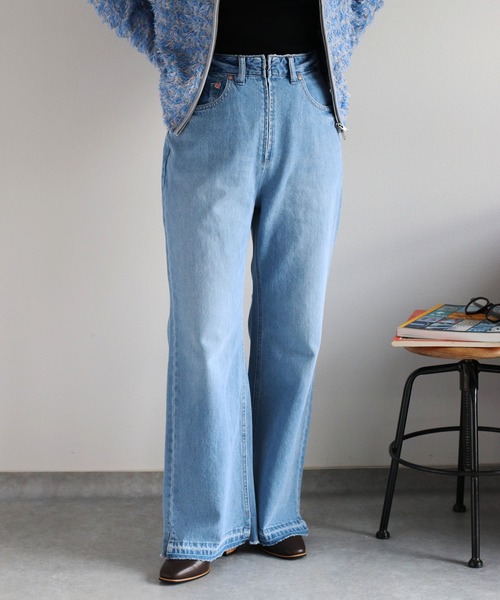 cepo（セポ）の「〈セットアップ対応〉リメイクデニムスリットパンツ（デニムパンツ・レディース・ブルー系2/ブルー系3・S/M/L）」の2枚目の写真