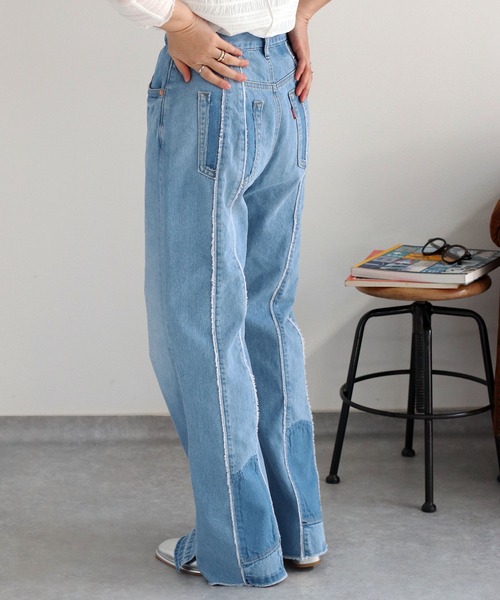 cepo（セポ）の「〈セットアップ対応〉リメイクデニムスリットパンツ（デニムパンツ・レディース・ブルー系2/ブルー系3・S/M/L）」の10枚目の写真