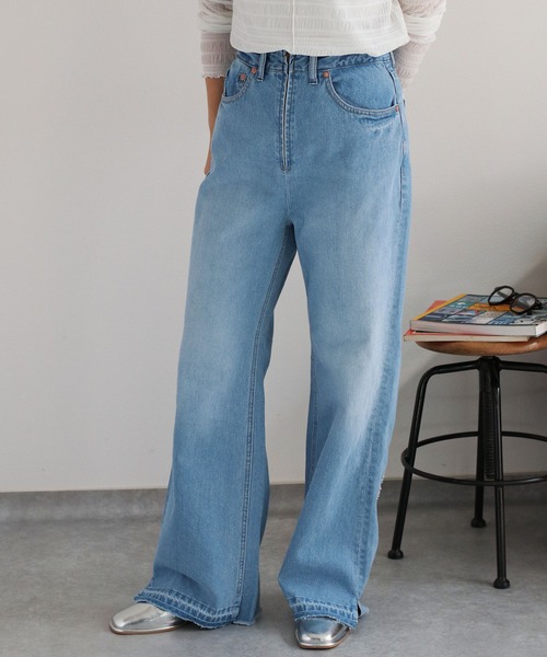 cepo（セポ）の「〈セットアップ対応〉リメイクデニムスリットパンツ（デニムパンツ・レディース・ブルー系2/ブルー系3・S/M/L）」の8枚目の写真