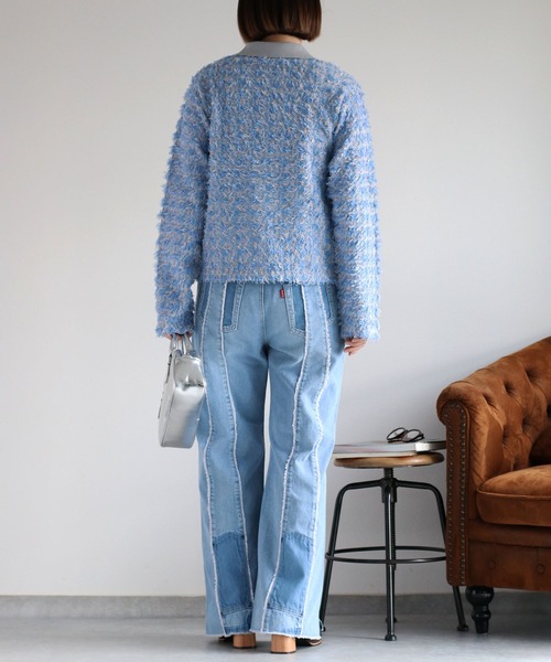 cepo（セポ）の「〈セットアップ対応〉リメイクデニムスリットパンツ（デニムパンツ・レディース・ブルー系2/ブルー系3・S/M/L）」の22枚目の写真