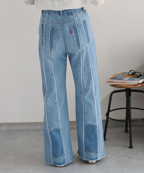 cepo（セポ）の「〈セットアップ対応〉リメイクデニムスリットパンツ（デニムパンツ・レディース・ブルー系2/ブルー系3・S/M/L）」の11枚目の写真