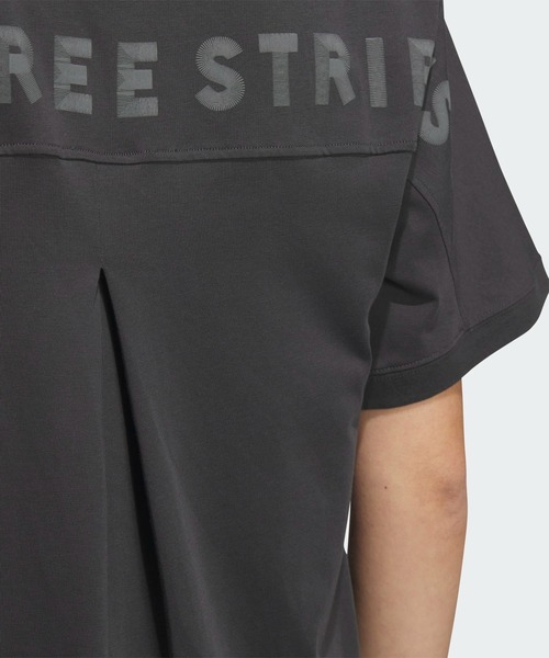 adidas（アディダス）の「ワード Tシャツワンピース / アディダス adidas（ワンピース・レディース・ブルー/ダークグレー・X-LARGE/MEDIUM/LARGE/XX-LARGE/SMALL）」の4枚目の写真
