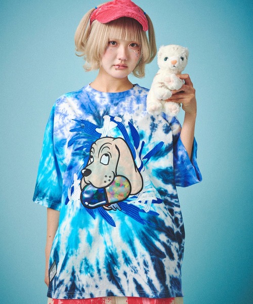 GALFY(ガルフィー)の「GALFY-犬中毒Tee(Tシャツ/カットソー・メンズ・ブルー/ブラック/オレンジ・L/XL)」の12枚目の写真