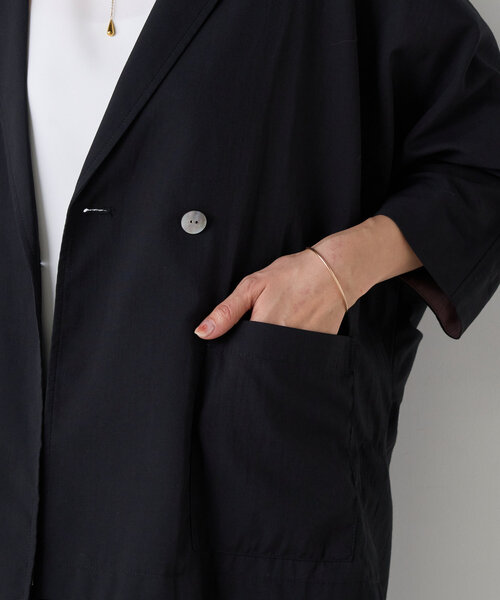 BEARDSLEY(ビアズリー)の「シアードルマンジャケット(テーラードジャケット・レディース・ブラック/グレイッシュベージュ・FREE)」の18枚目の写真