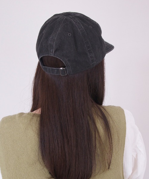 polcadot（ポルカドット）の「LONGBILL CAP/コットン ロングブリムキャップ（キャップ・レディース・ブラック/ブルー/ベージュ・FREE）」の7枚目の写真