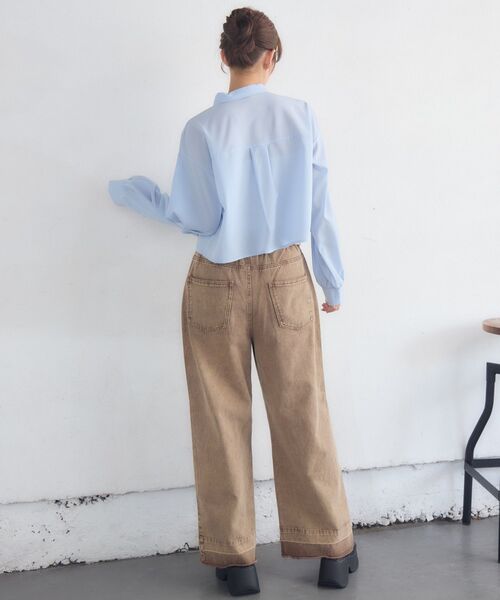 RETRO GIRL(レトロガール)の「ウエストフリルSH(シャツ/ブラウス・レディース・オフホワイト/ブルー/ホワイト系その他・FREE)」の6枚目の写真
