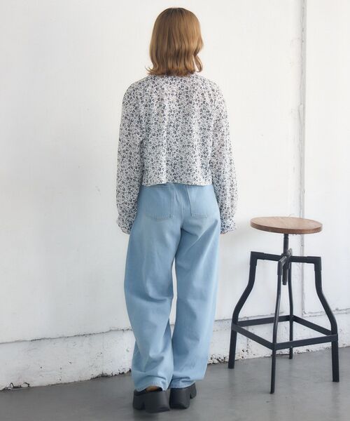 RETRO GIRL(レトロガール)の「ウエストフリルSH(シャツ/ブラウス・レディース・オフホワイト/ブルー/ホワイト系その他・FREE)」の15枚目の写真