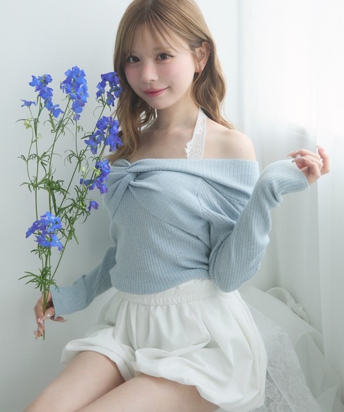 TITTY&CO.（ティティーアンドコー）の「レースオフショルダーリボン 
