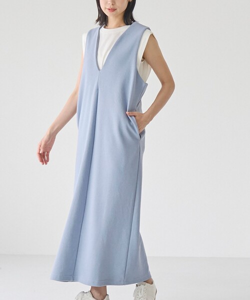 RONEL(ロネル)の「【防しわ/マシンウォッシュ】ネップジョーゼット ワンピース(NEW)(ワンピース・レディース・ブラック/ライトブルー/ホワイト・S/M/L)」の3枚目の写真