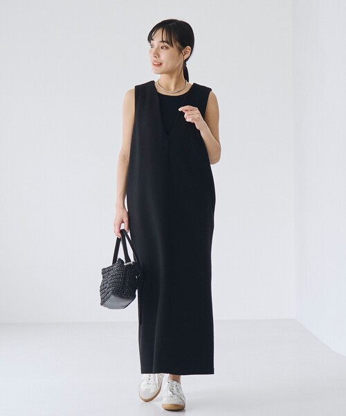 RONEL(ロネル)の「【防しわ/マシンウォッシュ】ネップジョーゼット ワンピース(NEW)(ワンピース・レディース・ブラック/ライトブルー/ホワイト・S/M/L)」の12枚目の写真