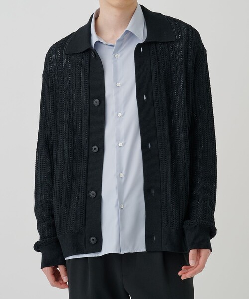 セール】ドライメッシュポロカーディガン（カーディガン/ボレロ