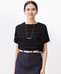 クレープストレッチボーダー ニット
