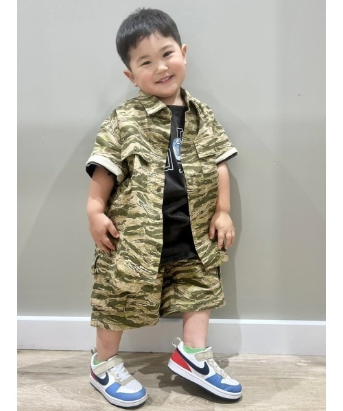 GAP（ギャップ）の「リップストップ ユーティリティシャツ (キッズ)（シャツ/ブラウス・キッズ・グリーン/ブラック・110cm/120cm/130cm/140cm/150cm/160cm）」の7枚目の写真