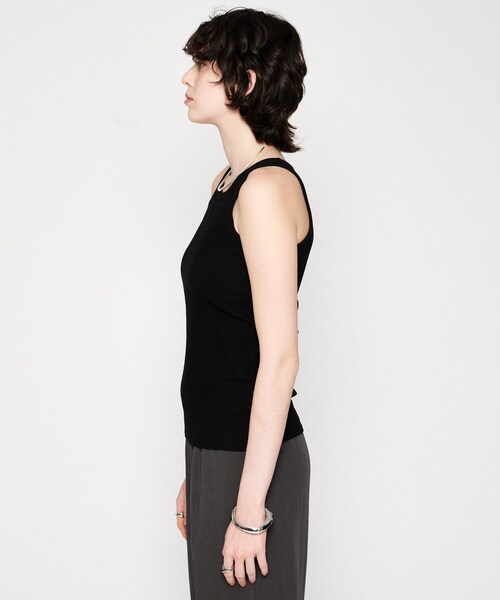 cloenc（クロエンス）の「【カップ付き】リブテレコタンクトップ（タンクトップ・レディース・ナチュラル/ブラック/ホワイト・02）」の12枚目の写真