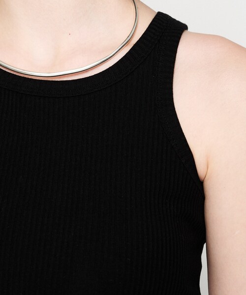 cloenc（クロエンス）の「【カップ付き】リブテレコタンクトップ（タンクトップ・レディース・ナチュラル/ブラック/ホワイト・02）」の14枚目の写真