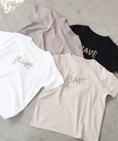 Bab（バブ）の「ロゴ刺繍デザイン半袖Ｔシャツ（Tシャツ/カットソー・レディース・ライトグレー/ブラック/グレイッシュベージュ/オフホワイト・M）」の10枚目の写真