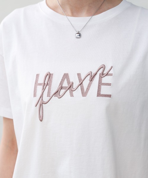 Bab（バブ）の「ロゴ刺繍デザイン半袖Ｔシャツ（Tシャツ/カットソー・レディース・ライトグレー/ブラック/グレイッシュベージュ/オフホワイト・M）」の14枚目の写真
