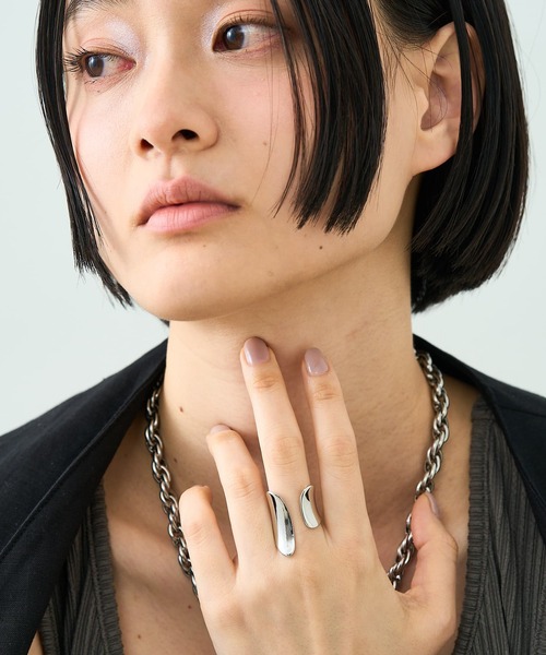 collex（コレックス）の「【dignif】スリットメタルリング（リング・レディース・ゴールド/シルバー・フリー）」の4枚目の写真