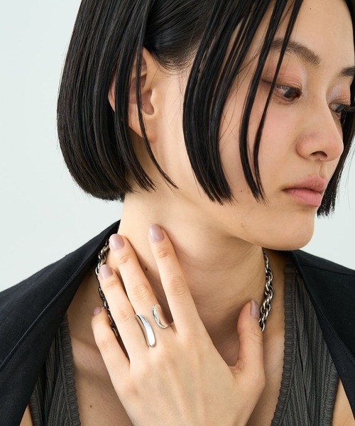 collex（コレックス）の「【dignif】スリットメタルリング（リング・レディース・ゴールド/シルバー・フリー）」の5枚目の写真